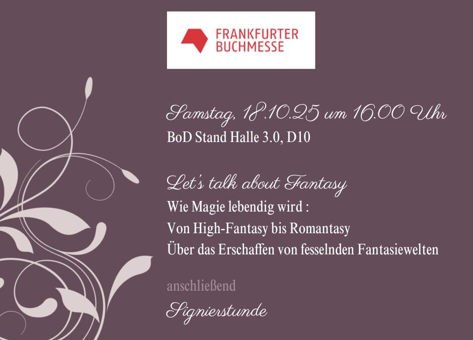Triff mich auf der Frankfurter Buchmesse